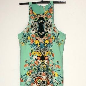 Lovemarks Mint Green Floral Dress Sz Med